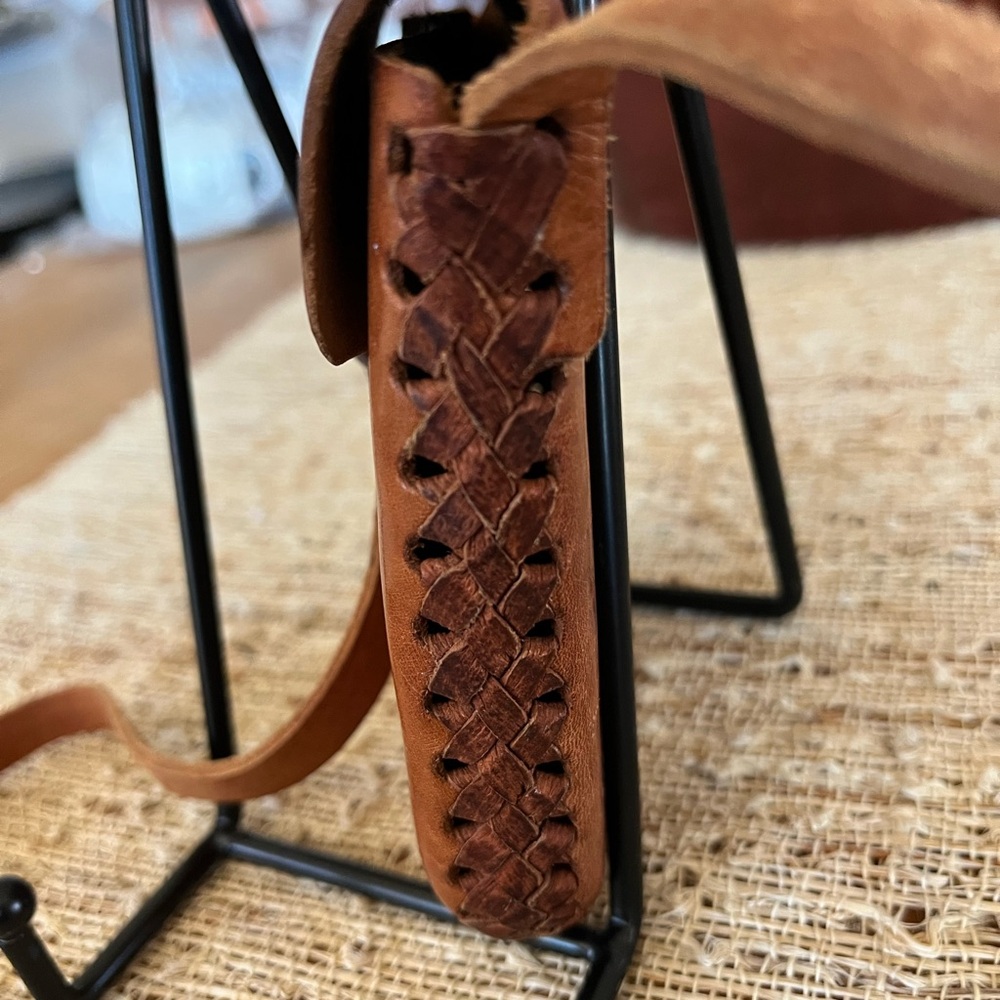 Artisan Handcrafted Brown Leather Small purse NEW with Stamp - Picture 9 of 12
